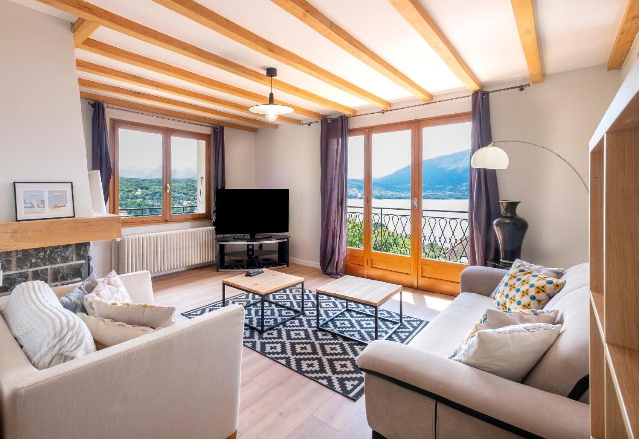 T4 Avec Vue Imprenable Sur Le Lac D'Annecy Apartman Veyrier-du-Lac Kültér fotó