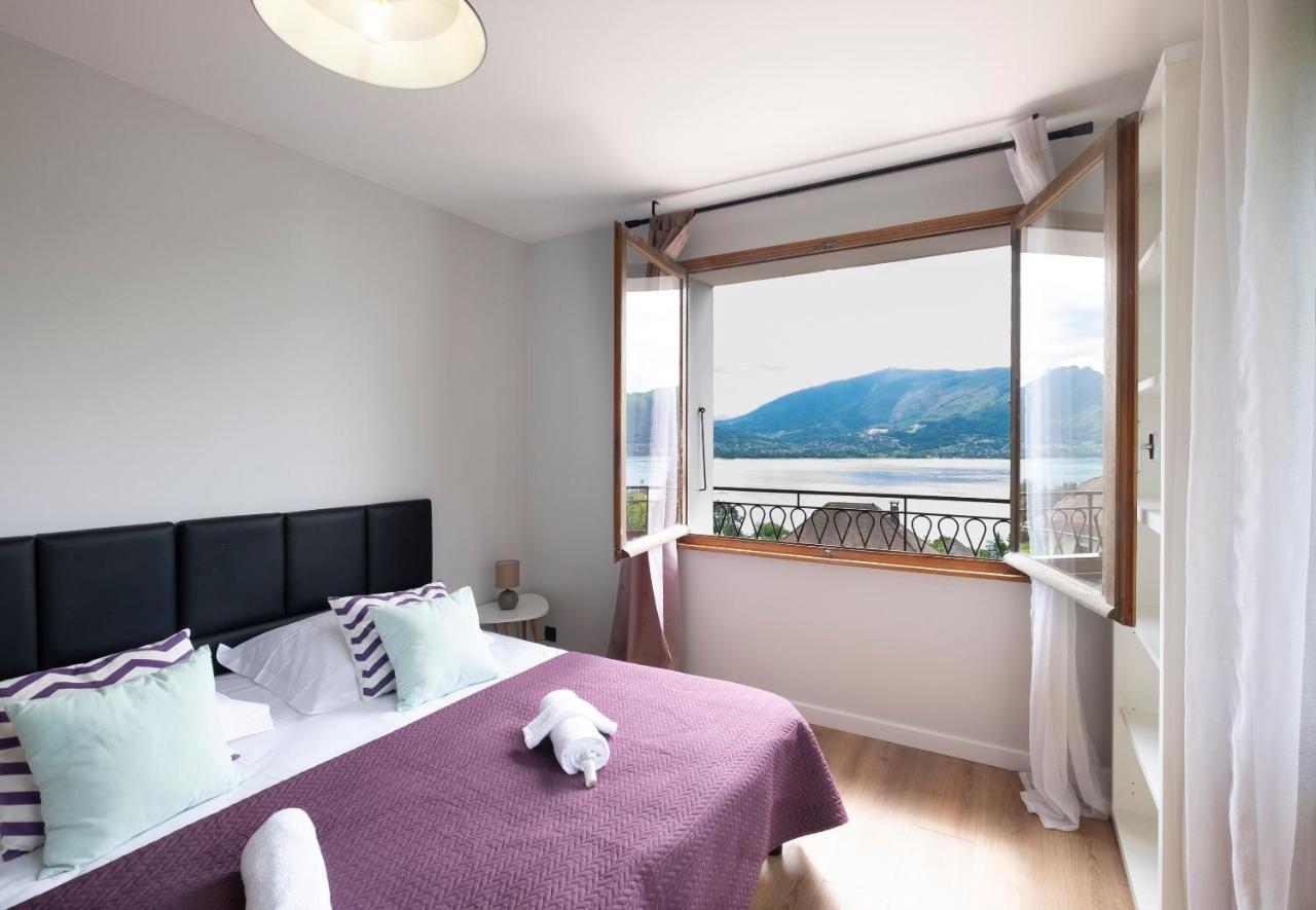 T4 Avec Vue Imprenable Sur Le Lac D'Annecy Apartman Veyrier-du-Lac Kültér fotó