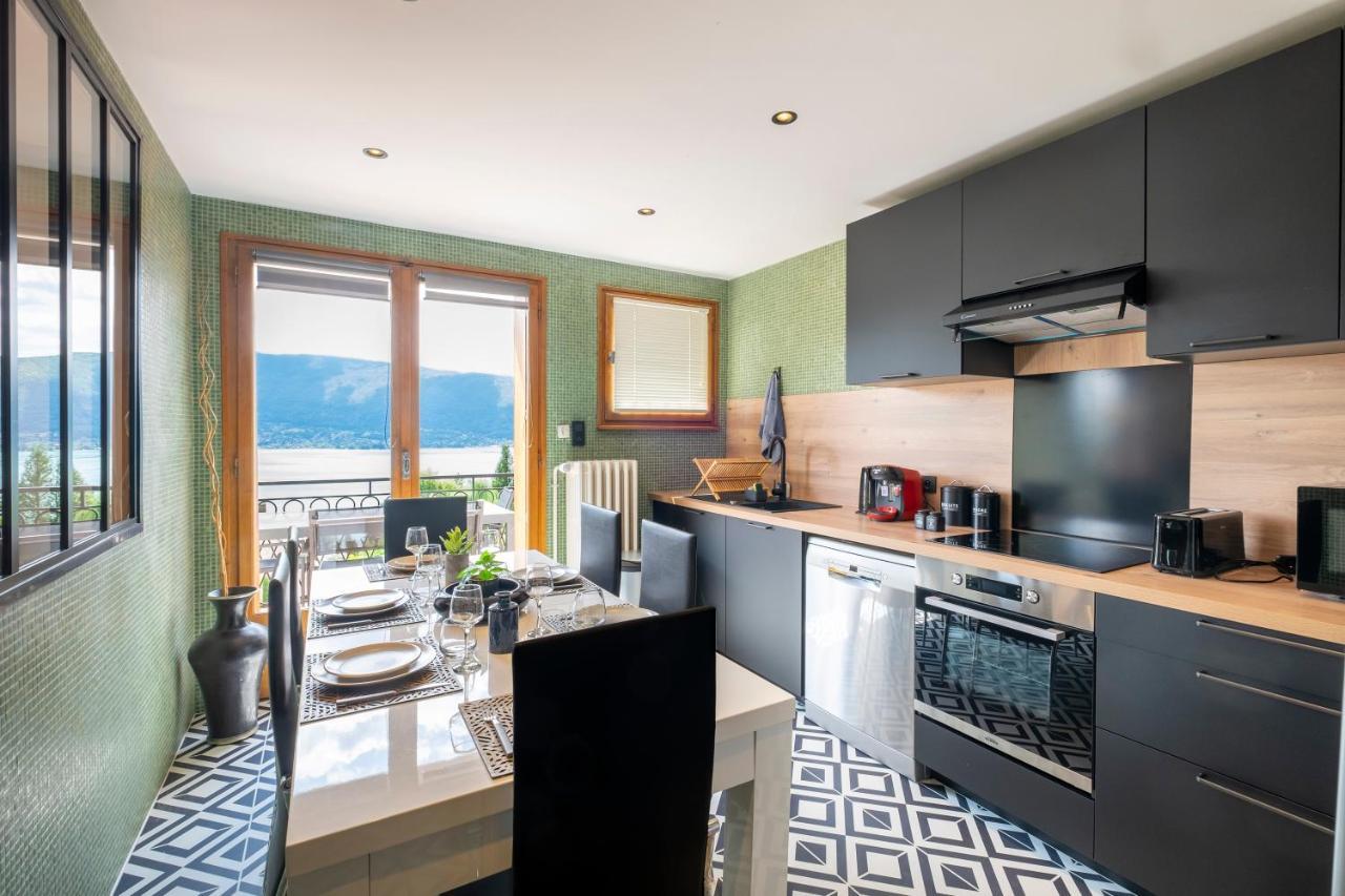 T4 Avec Vue Imprenable Sur Le Lac D'Annecy Apartman Veyrier-du-Lac Kültér fotó